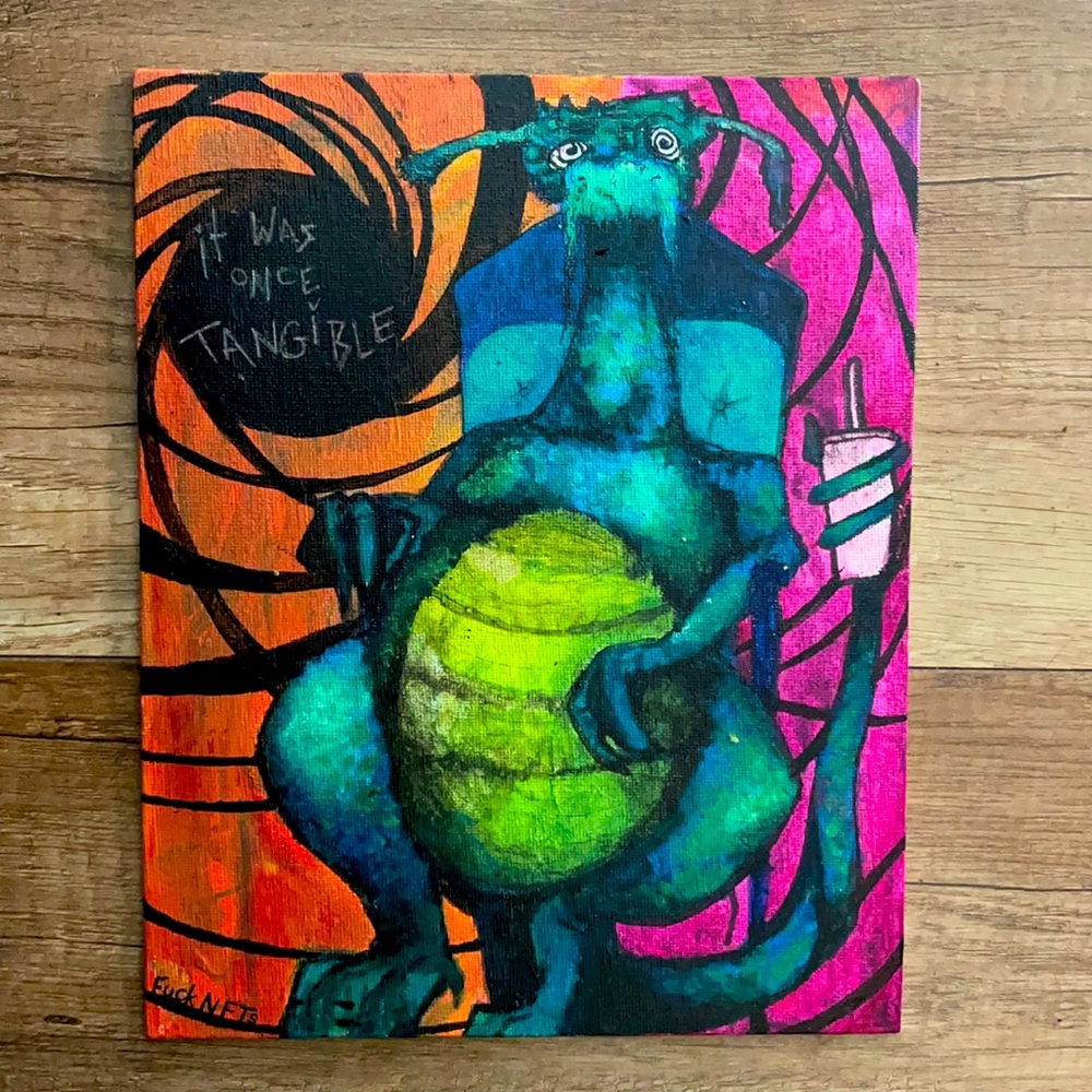 Original Canvas  from a local artist from the Alpine Sierras. I am moving 😭